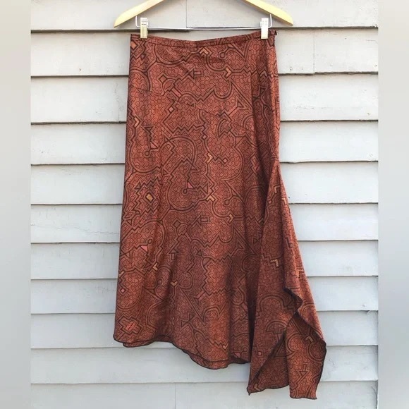 Peruvian Connection Dresses & Skirts - Peruvian Connection Asymmetric Shipibo Patterned 100% Pima Cotton Skirt Size 14